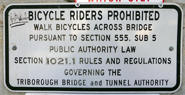 Bicycle Riders Prohibited