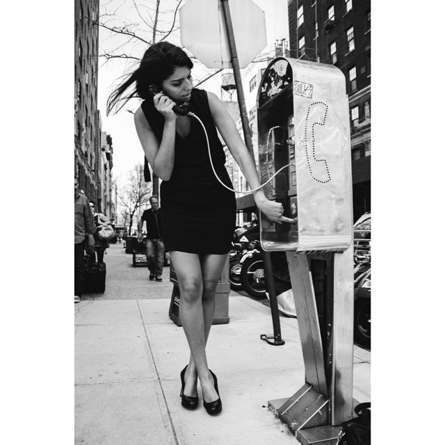 Remember using a pay phone? Throwback shoot with Kika Hanza. #tbt #throwback #photography #nyc #payphone #black #stylist