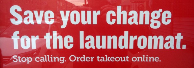 Seamless.com: Save your change for the laundromat.