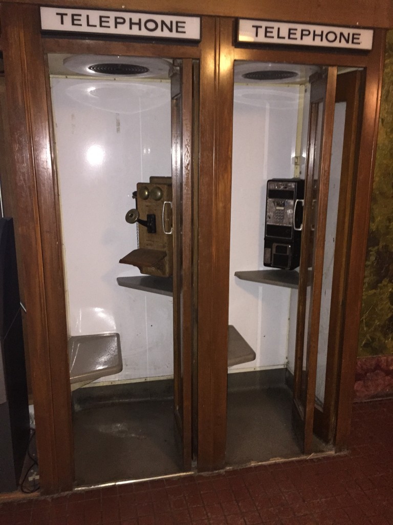 Old Phone Booths at the Hotel Lafayette in Buffalo, NY. Photo by David Yaseen.