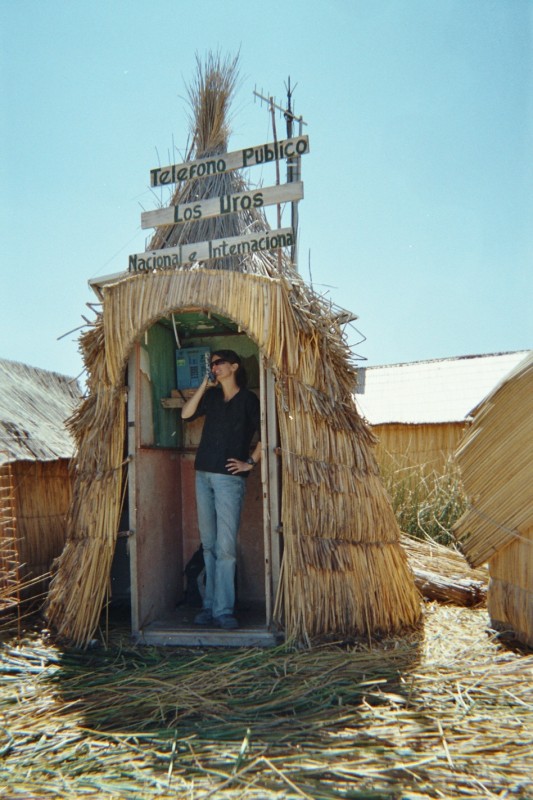 Isla Flotantes, on Lake Titicaca, Peru.