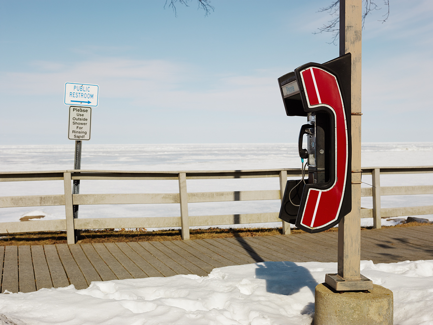 Josef Hoflehner: Payphone, Lake Erie, Ohio, 2015