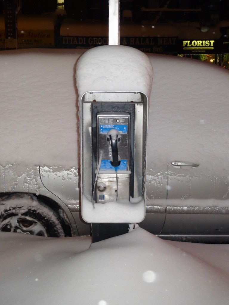 Payphones Survived the Blizzard.
