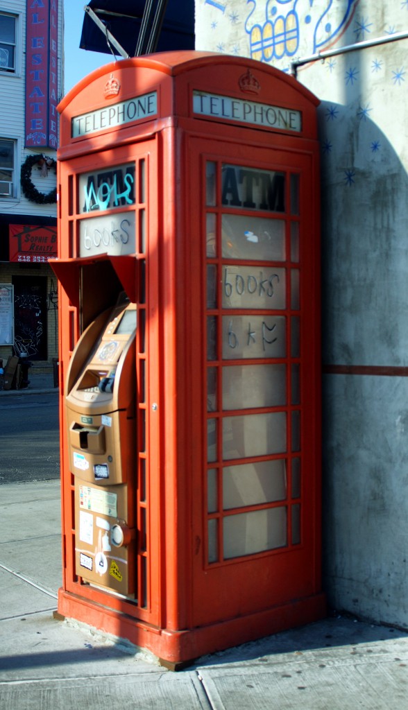Phone Box at Nights & Weekends Comedy Club, Greenpoint, Brooklyn.