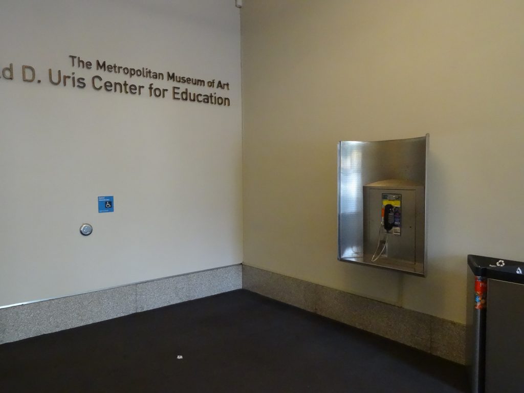 212-650-9682. Payphone at the Met Museum, New York City.