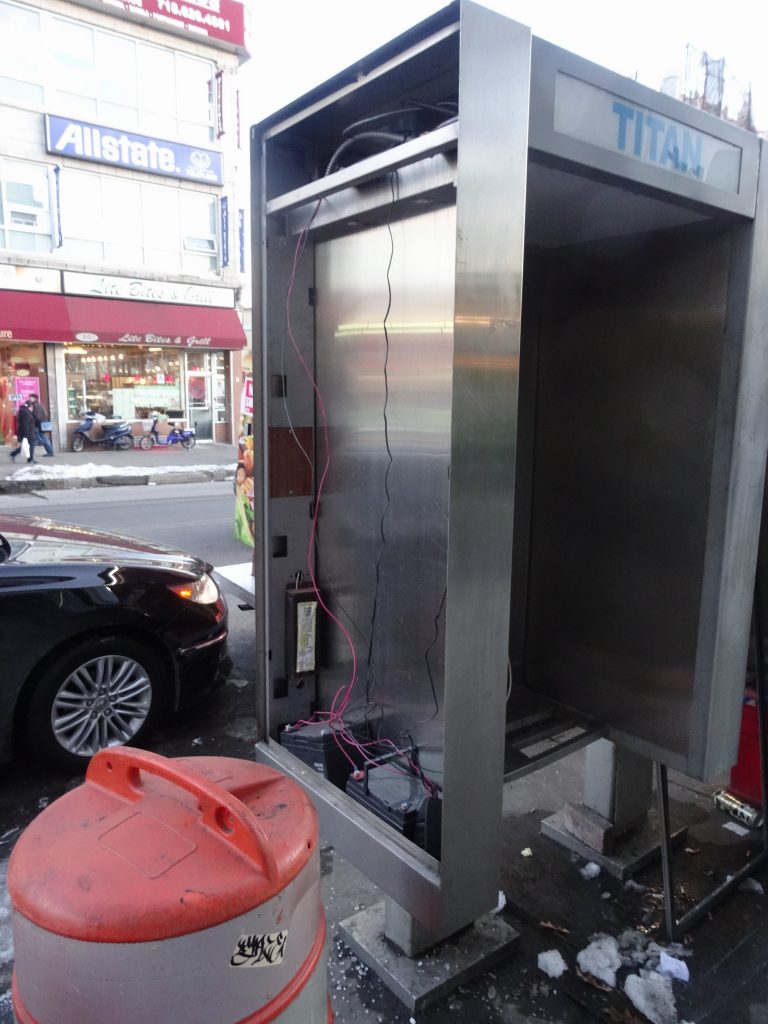 Titan Payphone Enclosure, Gizzards Dangling