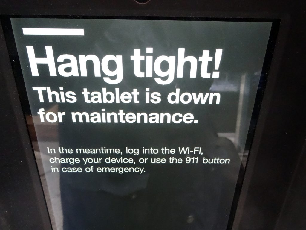 Hang Tight" LinkNYC Tablet Down For Maintenance.