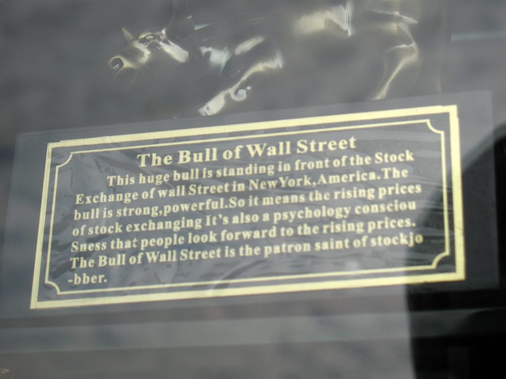 BULL OF WALL STREET ENGRISH